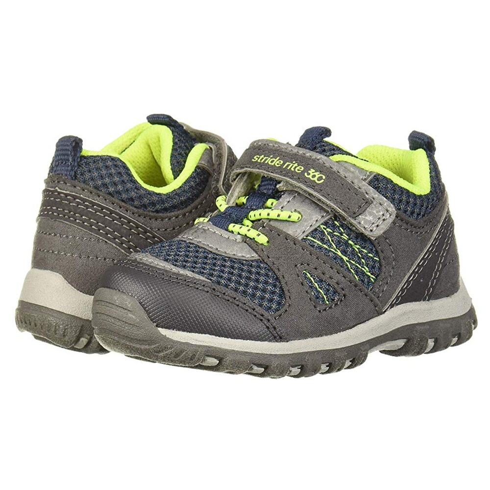 NWT Stride Rite Faris (Toddler/Little Kid) (Grey) Boy's Shoes Size 12.5